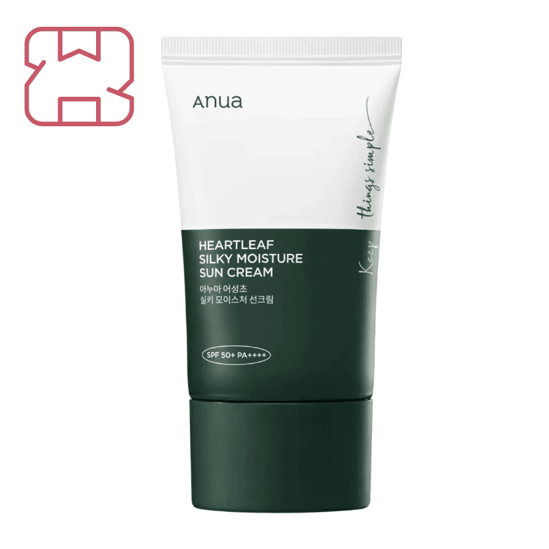 ANUA - Heartleaf Silky Moisture Sun Cream SPF 50+ PA++++ (emballage endommagé)