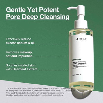Huile nettoyante anti-pores Heartleaf ANUA 200 ml