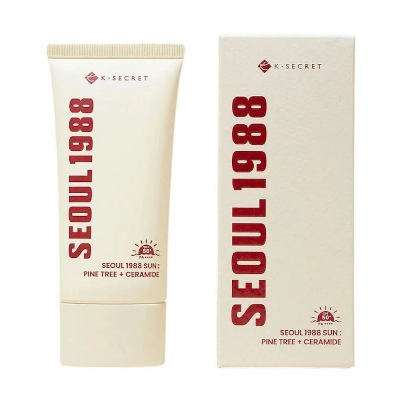 K-Secret Seoul 1988 – Crème Solaire aux Céramides & Extrait de Pin SPF50+ 50ml